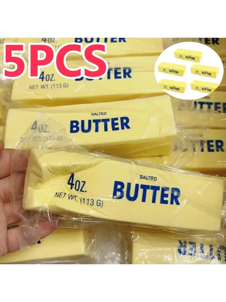 1/5 Stück Squishy Elastischer Butterstab Fidget-Spielzeug Käse Stressabbau-Spiel Dekompressions-Streich-Squeeze-Spielzeug zur Angstlinderung