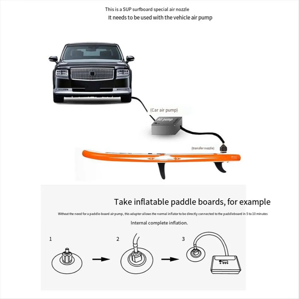 

Адаптер воздушного клапана BABQ для надувных лодок, динги, каяков, насосов и компрессоров, красный