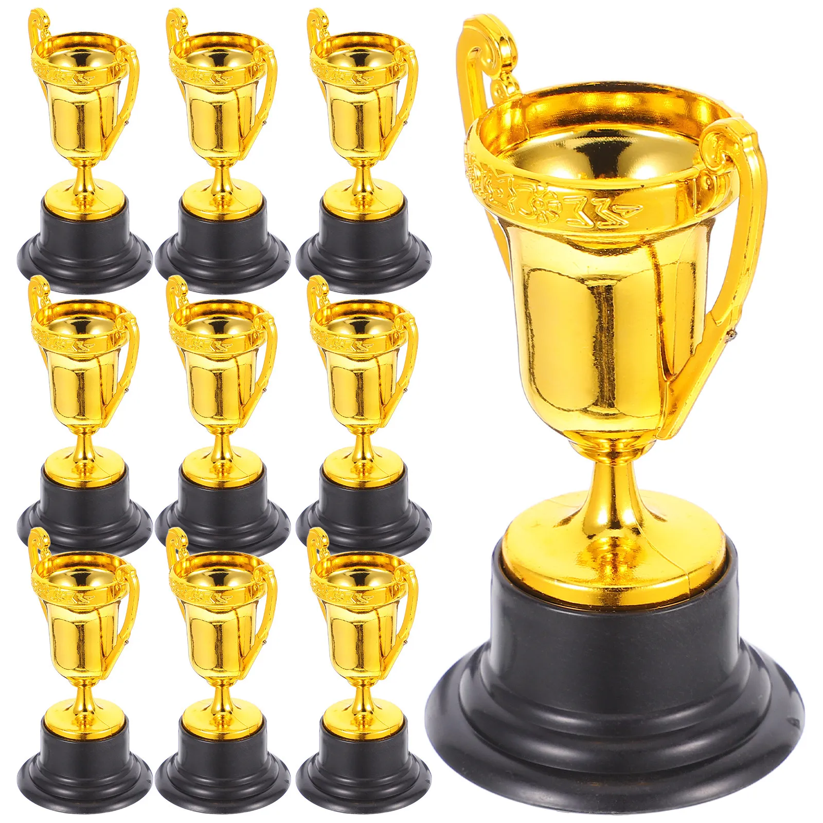 10Pcs Small Plastic Reward Trophies Delicate Kids Award Cups for Birthday Parties Classroom Motivation Home Decoration Mood