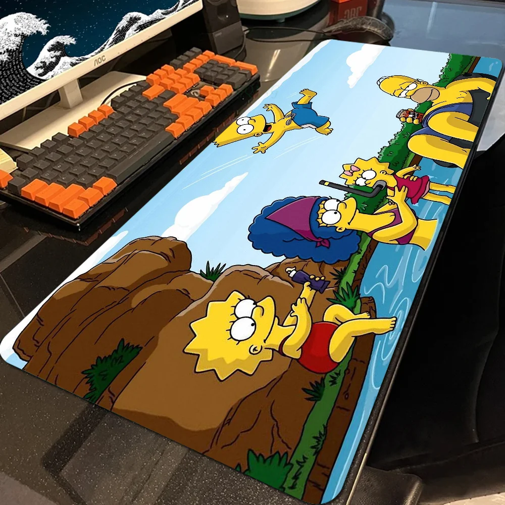 S-Simpsons Mousepad Large Computer Gaming Accessories MousePads Desk Mats Anti-slip Laptop Soft Mouse Pad