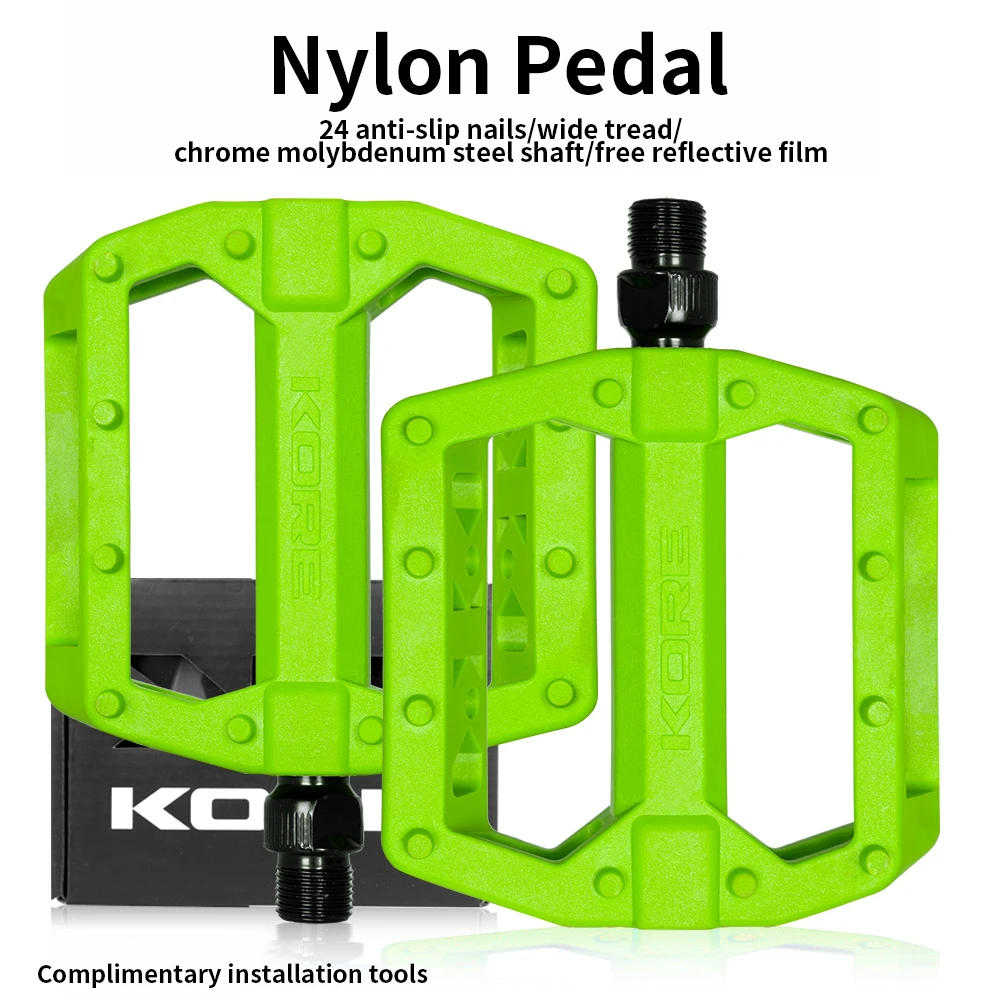 KORE MTB Racefiets Pedaal Lagerpedalen Antislip Vouwfiets Fixed Gear Waterbestendig Nylon Downhill Ultralicht voor 14 mm onderdeel