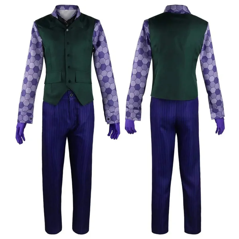 Costume de Cosplay Joker du Film Dark Knight, Déguisement de Super Méchant, Violet, pour Adulte, Homme, Enfant, Garçon, Nouvelle Collection 2025