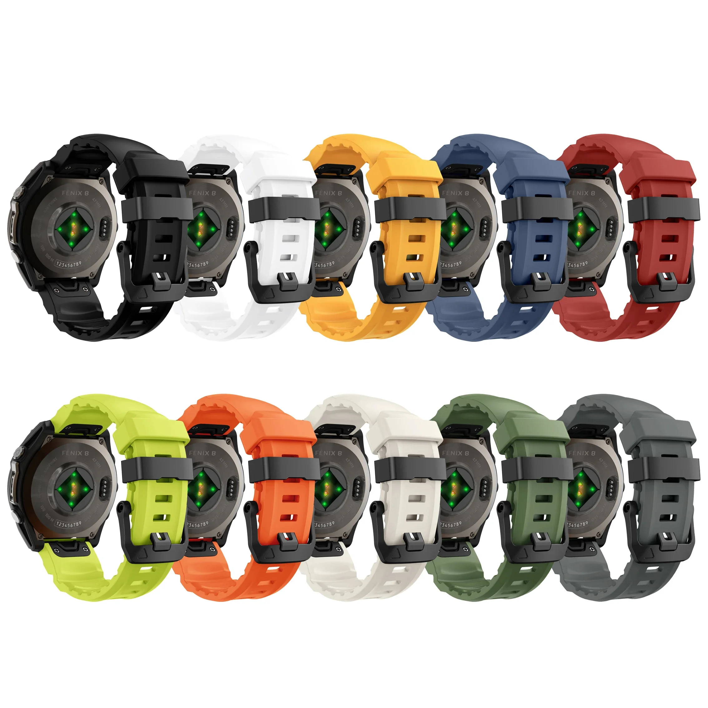 Спортивный силиконовый сменный ремешок для Garmin Fenix 8 51 мм 47 мм E 7 7X 6 6X 5/Epix/Tactix QuickFit 22 мм 26 мм ремешок для часов браслет