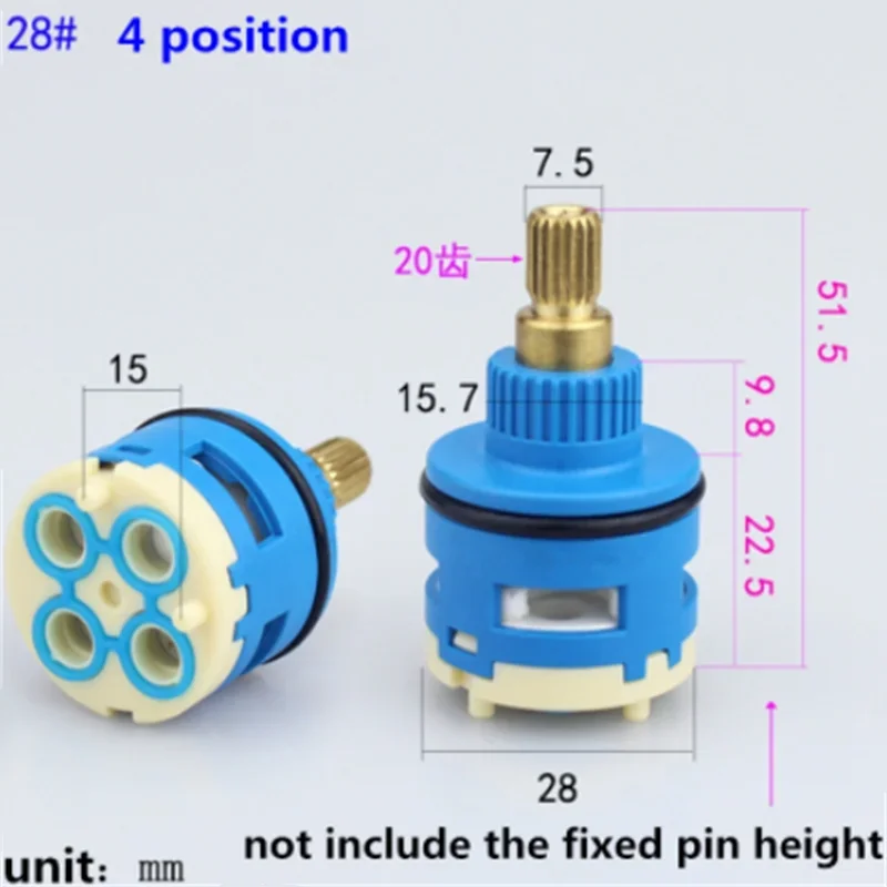 FMT 1PC Shower Room Faucet Cartridge Accessories Shower Head Bathtub Water Mixing Valve 3 Position 4 Position Concealed Installa