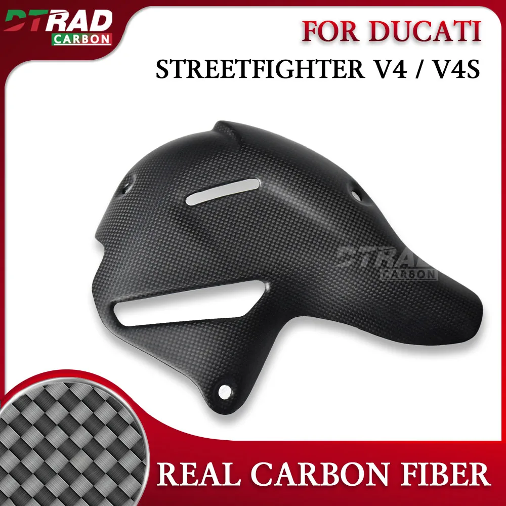 (Only For Akrapovic Exhaust) For Ducati Streetfighter V4 V4S Carbon Fiber Exhaust Guard Cover Heat Shield Protection Fairing Kit