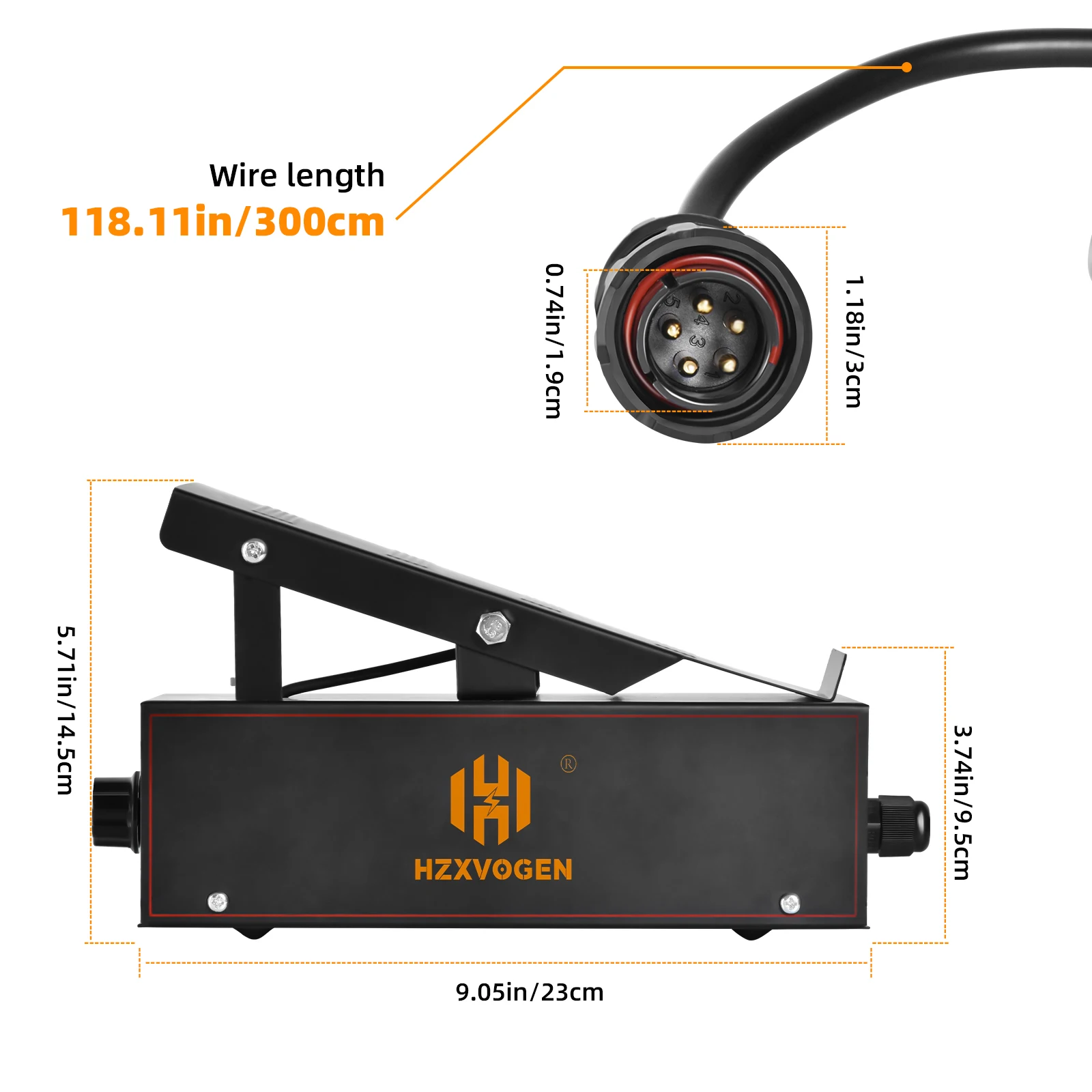 Imagem -03 - Hzxvogen Pedal de Pinos para Hvt250p ac dc Soldagem Tig Controle de Amplificador