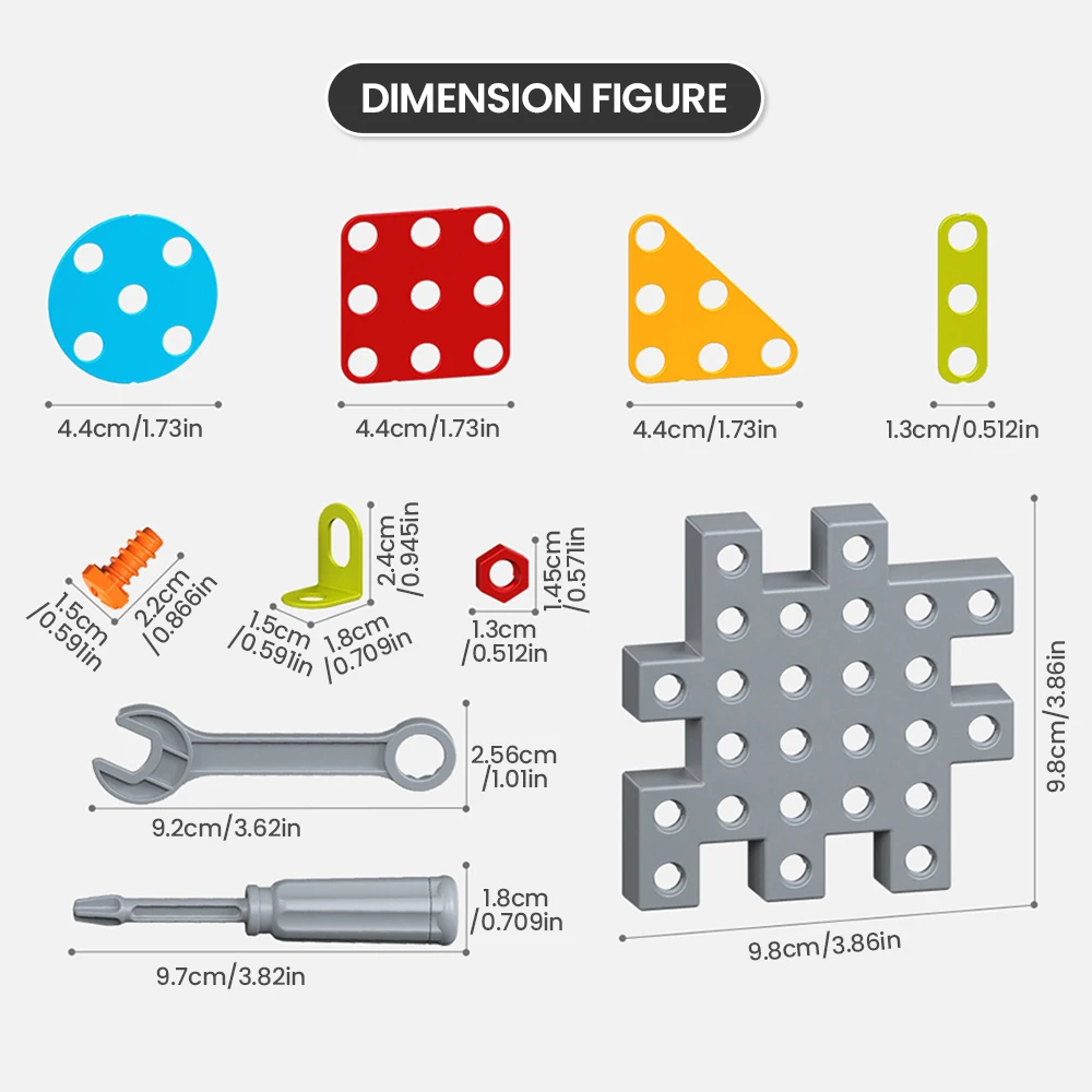 Nut installation Disassembly Match Tool Kit Educational Assembled Sets Design Screwing Blocks Toys for Boys Kids Birthday Gifts view 6