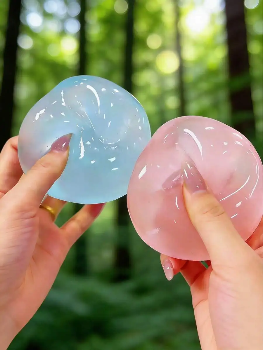 Moldable Slow Rebound Blue Coconut Oil Handmade Squeezing Ball, 5cm Round Malt Stress Relief Squeeze Toy 2026 NEW