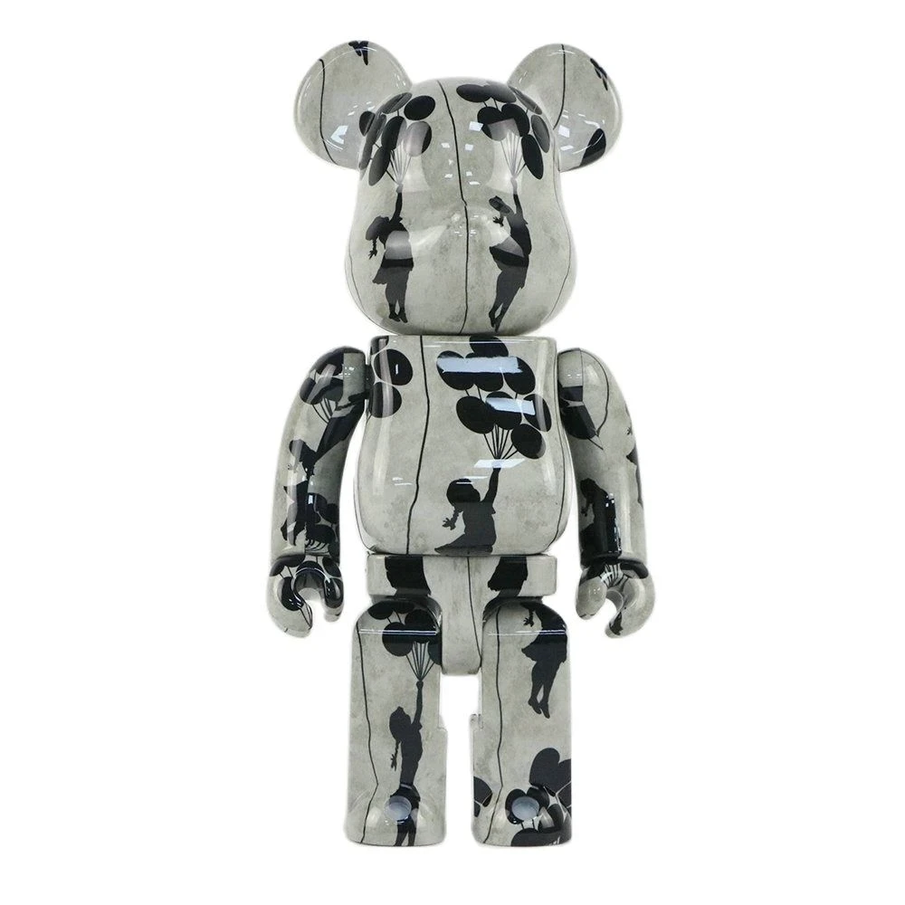 Imagem -06 - Bearbrick Banksy Balão Menina Bloco de Construção Urso 400 28cm Moda Boneca Violência Urso Boneca Ornamento Presentes para o Dia dos Namorados