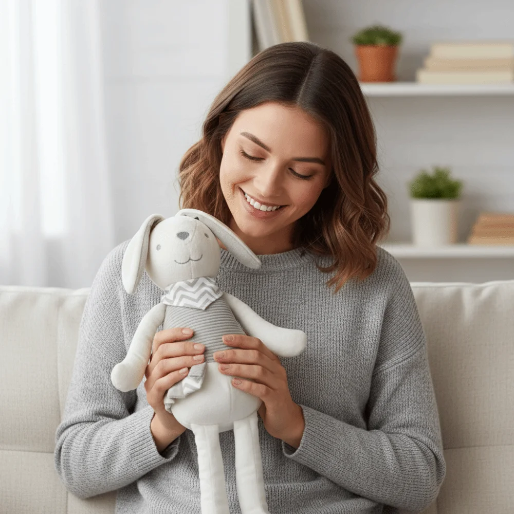 Bed Doll Soft Plush Rabbit Doll Baby Soft Calming Design Stuffed Animal Appease Sleeping Cute Style Cute Doll Kids Birthday Gift