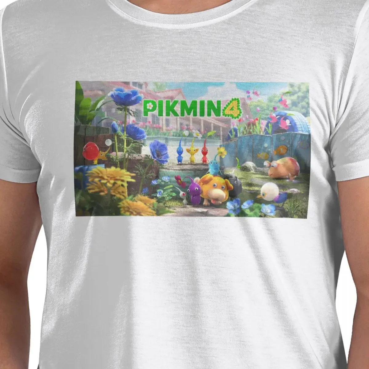 

Pikmin футболка из 100% хлопка, мужские забавные футболки, мужские футболки с круглым вырезом и коротким рукавом, S-6XL