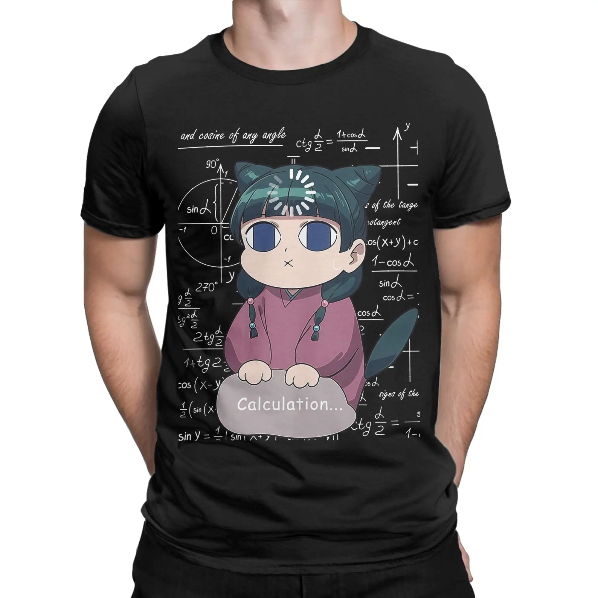 The Apothecary Diaries Maomao Thinks T Shirt Men's 100% Cotton Creative T-Shirts O Neck  Tee Shirt Short Sleeve Clothes