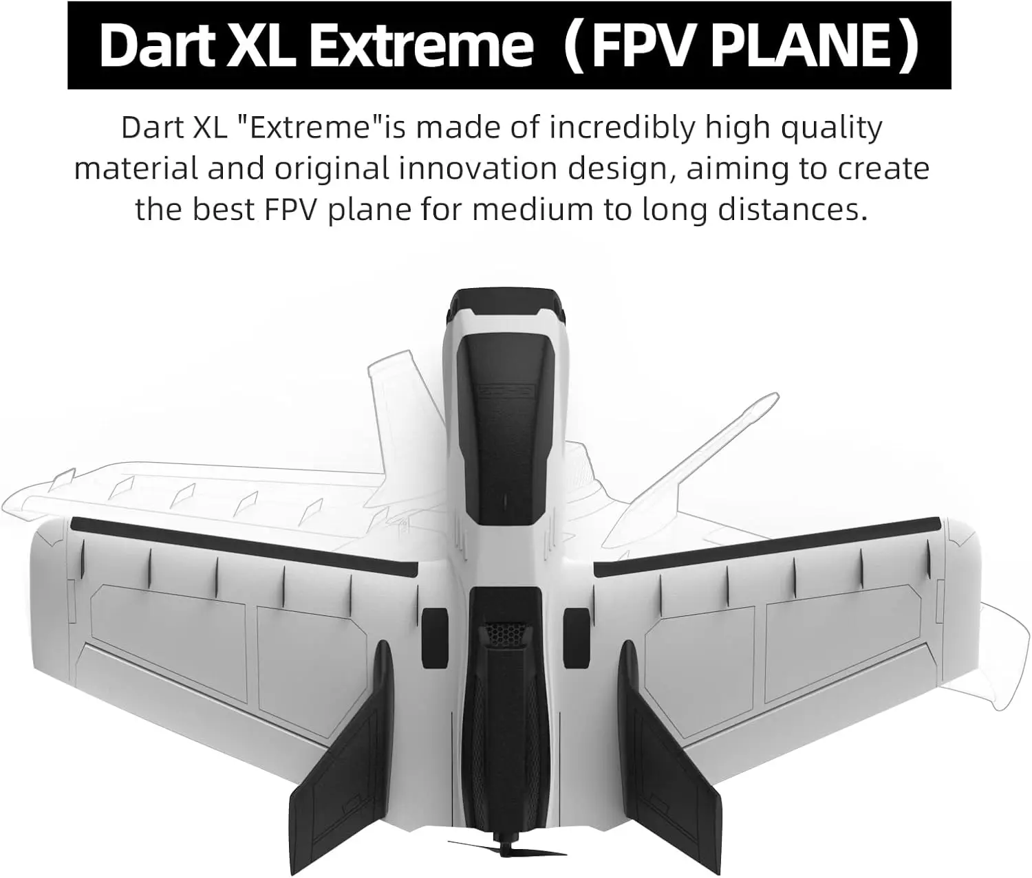 ZOHD Dart XL Extreme FPV RC Airplane 1000MM Wingspan Easy Controlled Remote Control Toy for Adults