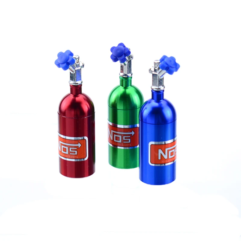 Metal Simulation NOS Nitrogen Bottle Model Mood Pieces for 1/10 RC Crawler Drift Car Traxxas Trx4 Defender Axial Scx10 RC4WD D90