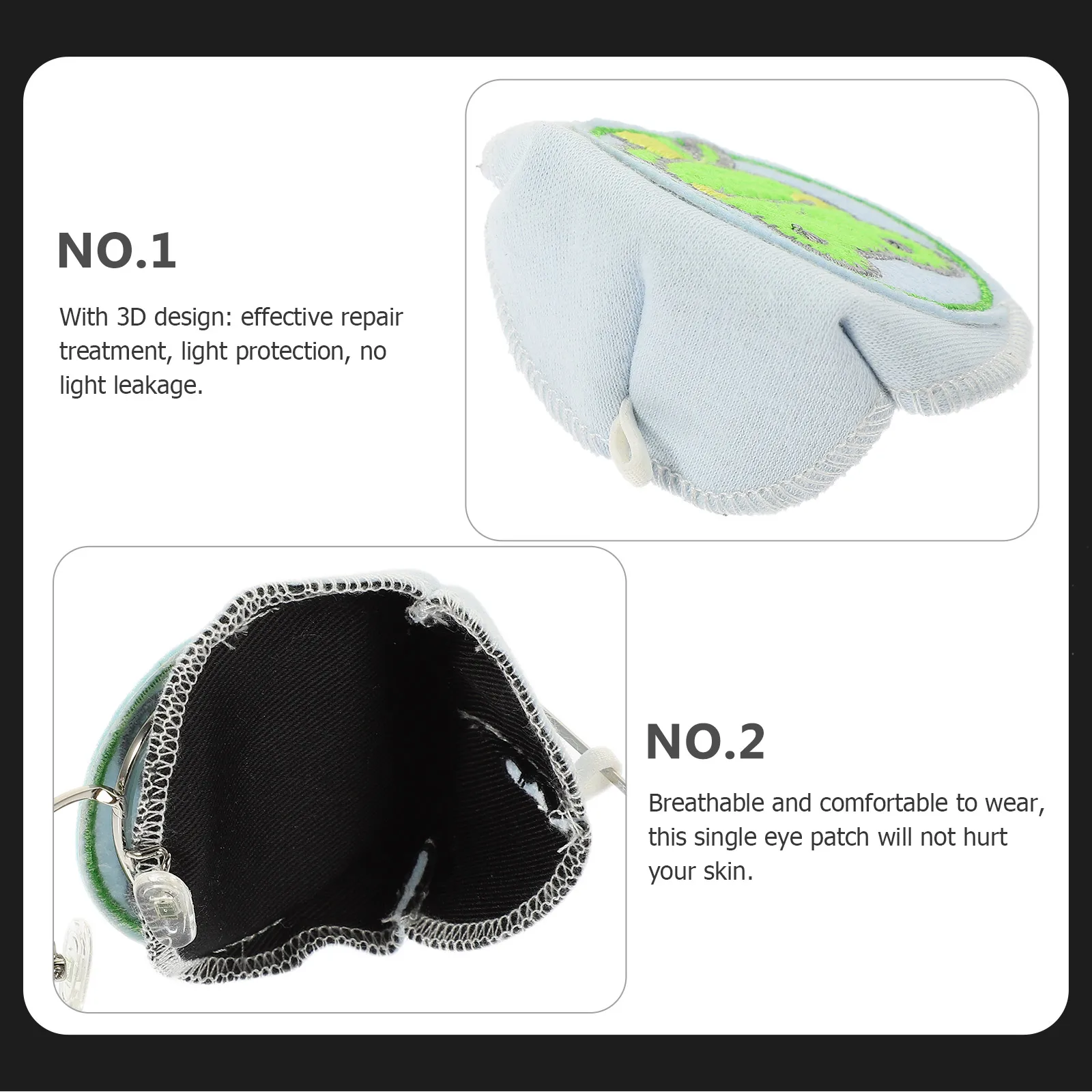 

Creative 3D Single Patch For Amblyopia Lazy Cotton Cover Breathable Hypoallergenic Glasses Compatible Cartoon Design