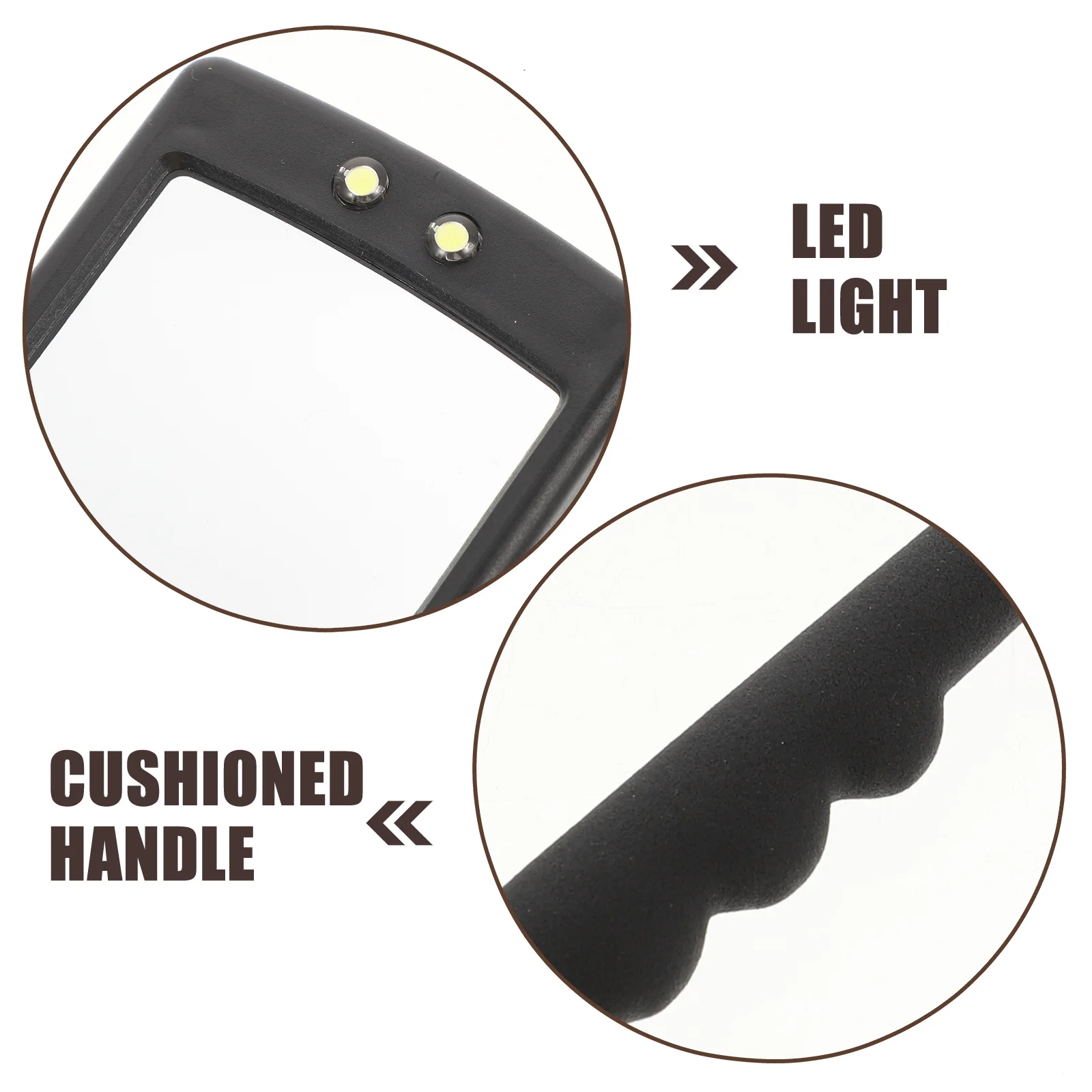 

4Pcs Inspection Mirror with LED Light Telescoping Auto Tool Compact Sight Mirror Adjustable Length Inspection Tool