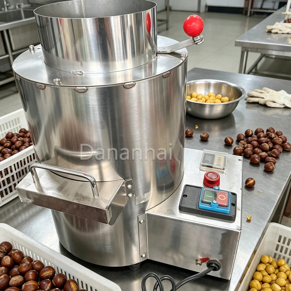 Chestnut Shell Remover Commercial Durable Electric Chestnut Peeling Machine Stainless Steel for Roasted Chestnut Business
