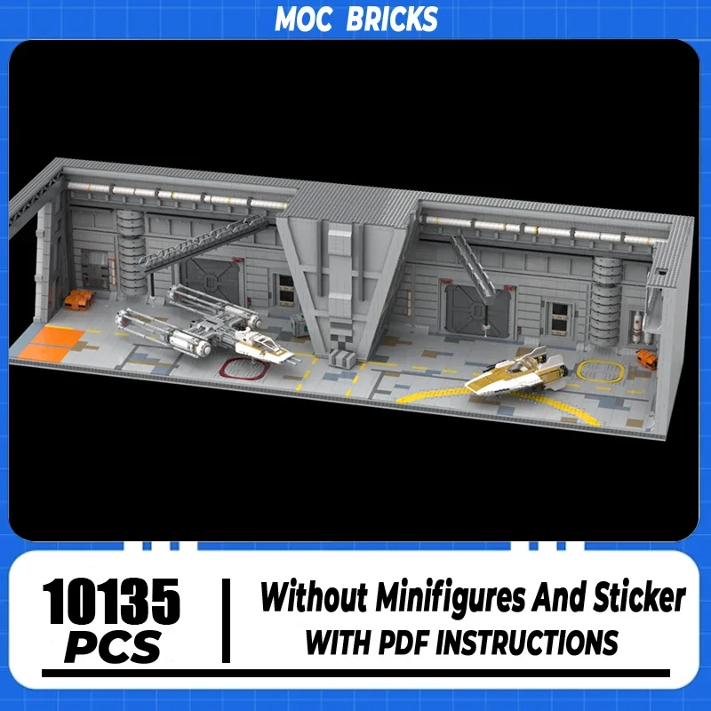 

Popular Star Model Moc Building Blocks Rebels Hangar Model Technology Brick DIY Assembly Construction Toy Holiday Gifts