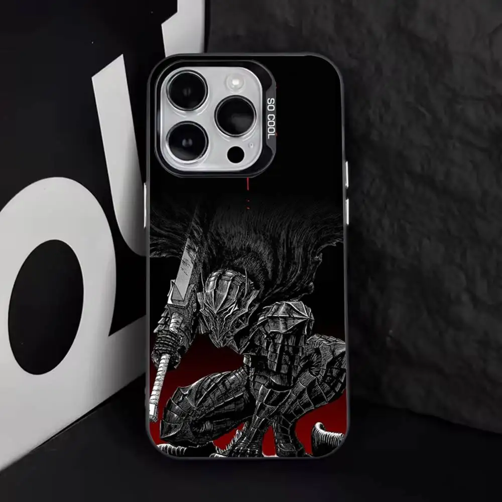 Чехол для телефона с изображением аниме B-Berserk GutS для iPhone 17,16,15,14,13,12,11,Pro,Max,Plus,E,Air,Mini Black, чехол из ТПУ