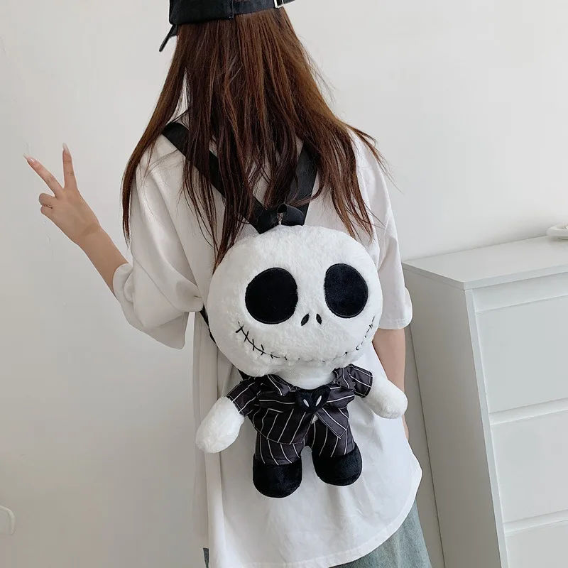 

Disney Jack Skellington Children'S Backpack The Nightmare Before Christmas Cartoon Doll Bag Kids Halloween Candy Backpack Gifts