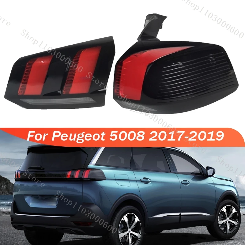 For Peugeot 5008 2017 2018 2019 Car Rear Tail Light Running Brake Lamp Reversing Headlight Car Accessories Taillight Tail Lamp