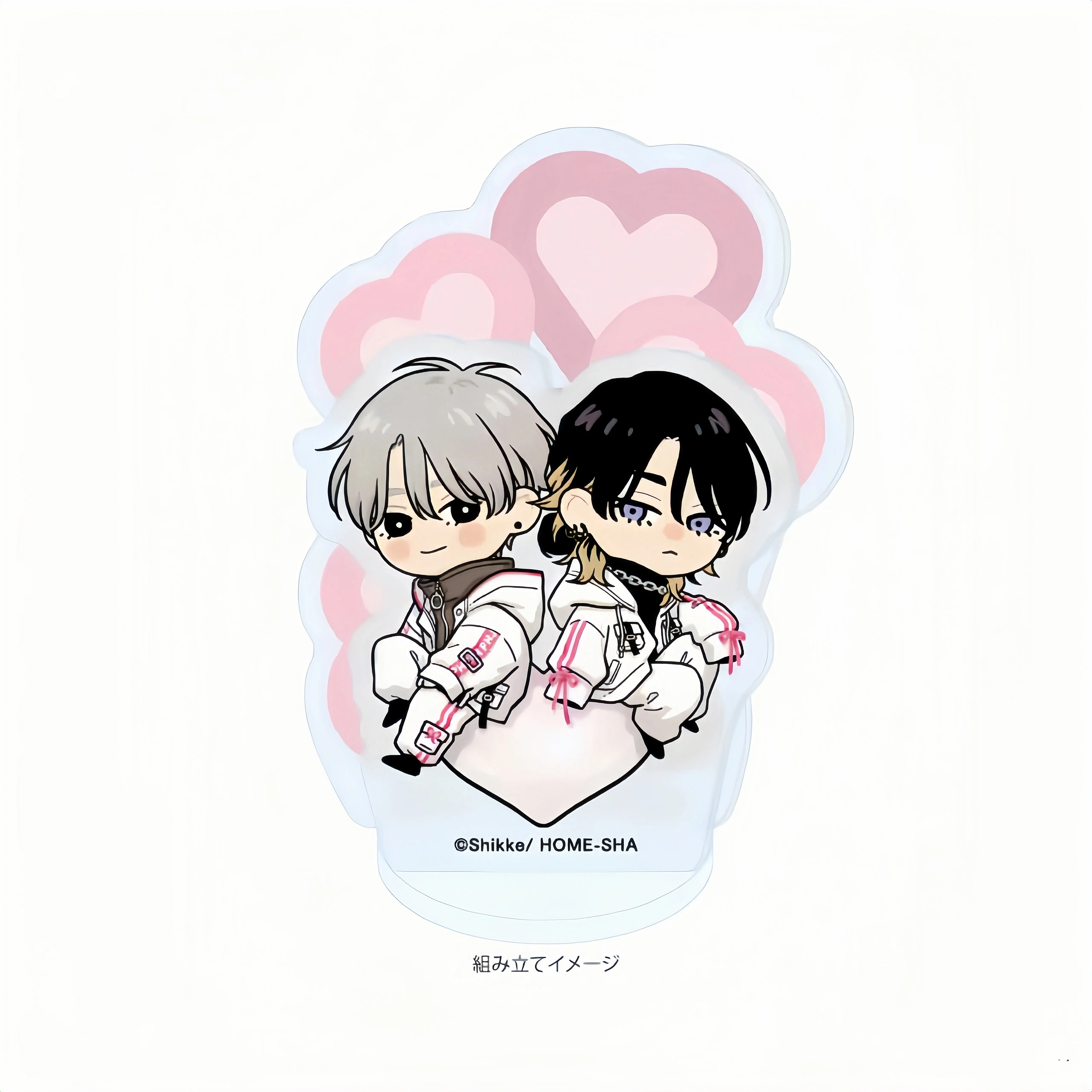 Pink Heart Jam Acrylic Stand Kawaiii Q Version Figure Display ピンクハートジャム BL Anime Goods Collection Desk Decoration Ornament Gift