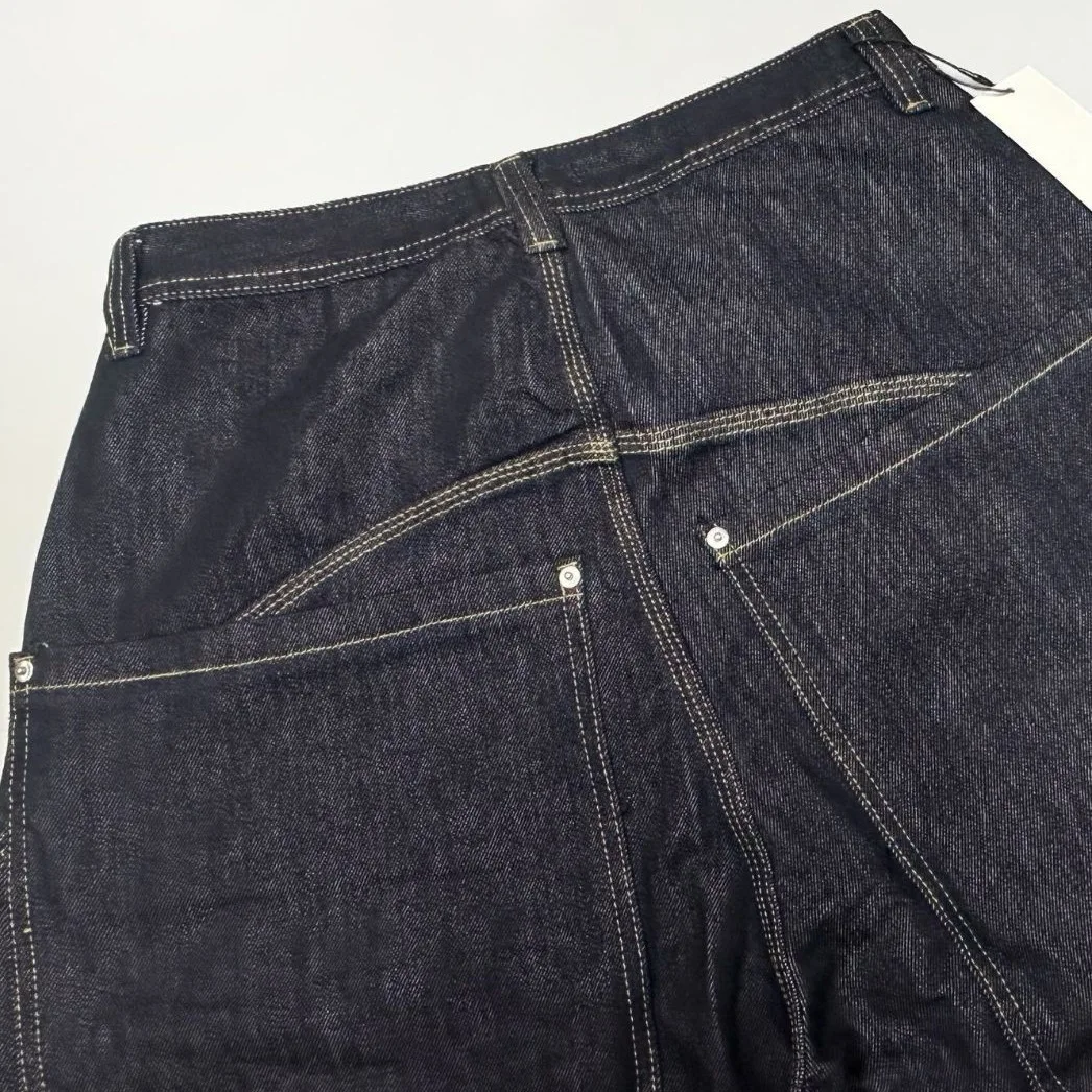 Grailz Project G/R Deconstructed Style Vintage Silhouette Denim Jeans High-Street Casual Relaxed Fit Unisex Jeans