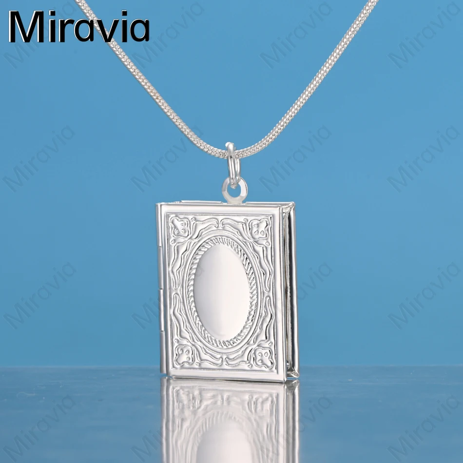 

Miravia 925 Sterling Silver Magic Book Pendant Necklace For Women - Vintage Style, Personalized Accessory, Gift, Jewelry
