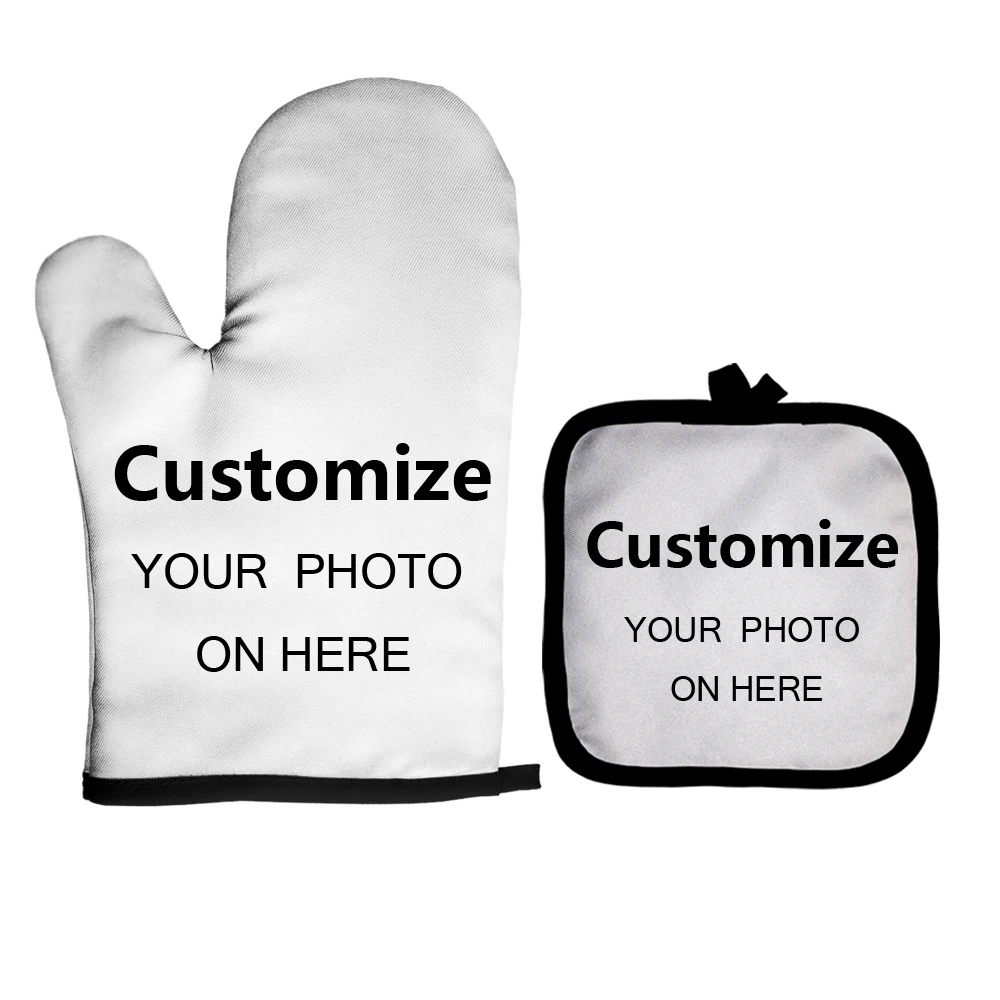 Guantes para hornear personalizados, manoplas para horno para mujer, 1 Uds./50 Uds./100 Uds., guantes de poliéster para microondas, almohadilla de cocina, herramientas de cocina, guante aislante