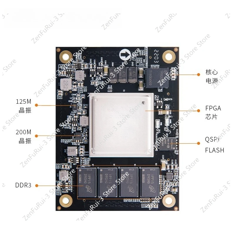 FPGA core board ALINX black gold Kintex7 K7 7325T optical fiber communication industrial 4K