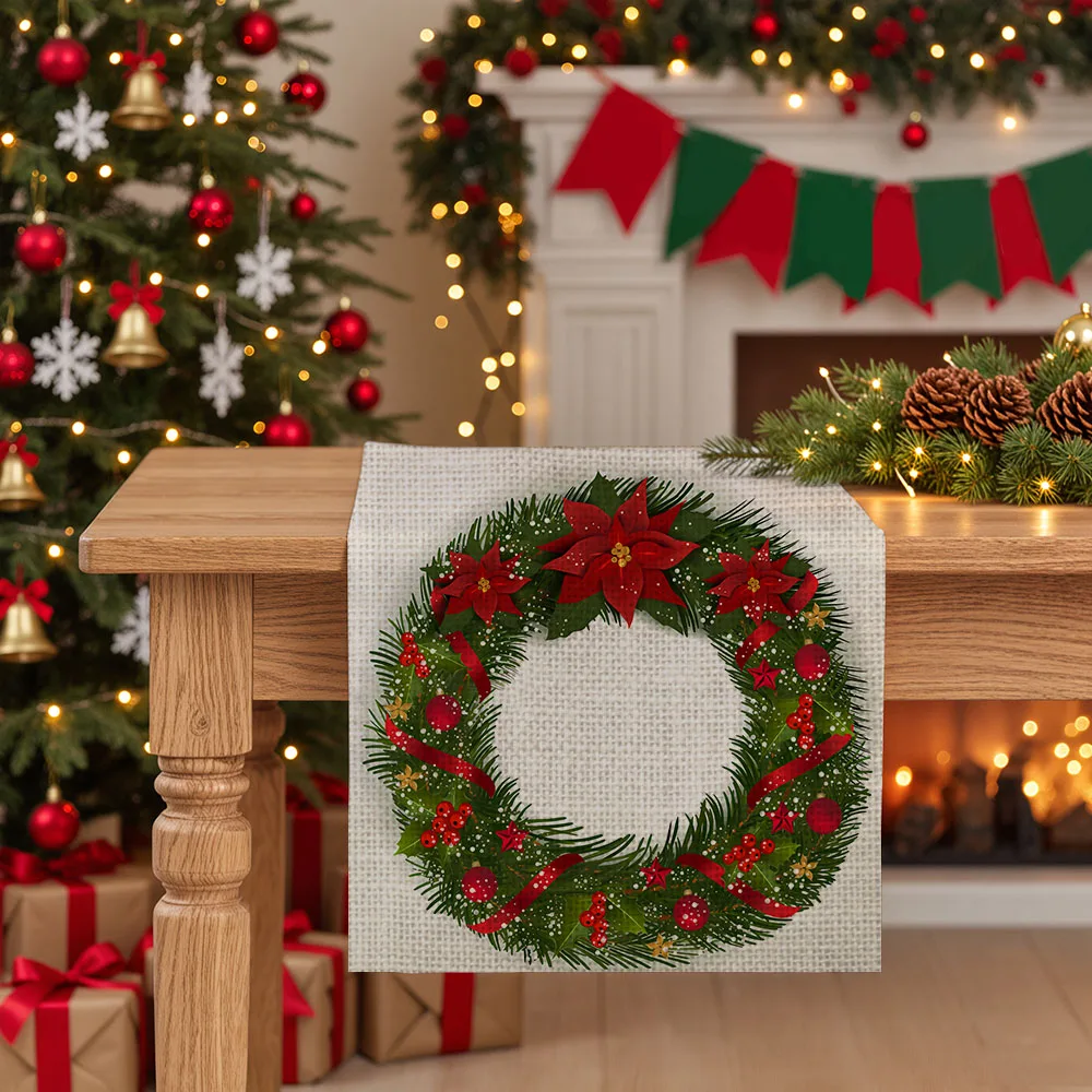 

Christmas table runners winter Table decoration and accessories for Festival home decor party tablecloth