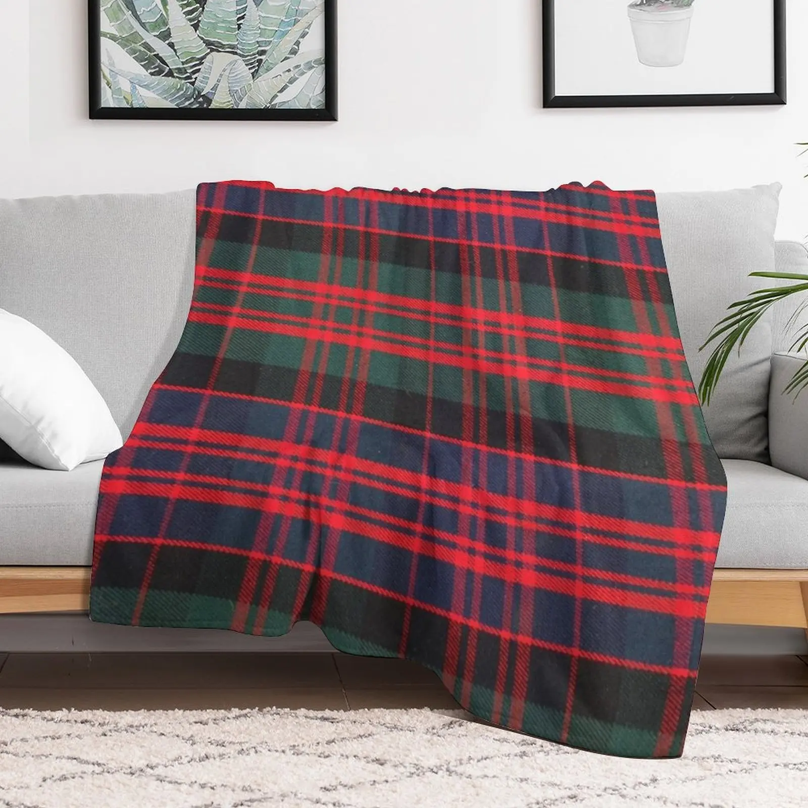 

Modern MacDonald Throw Blanket Winter beds for winter Shaggy Cute Plaid Blankets