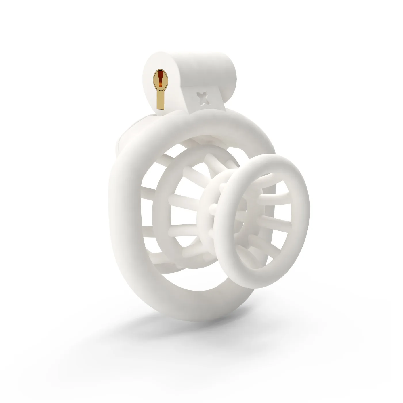 Male Chastity Lock Anti-Cheating Cock Cage with 4 Rings for A Belt of Fidelity Feminization Negative Inverted Chastity Sex Toy - Image 5