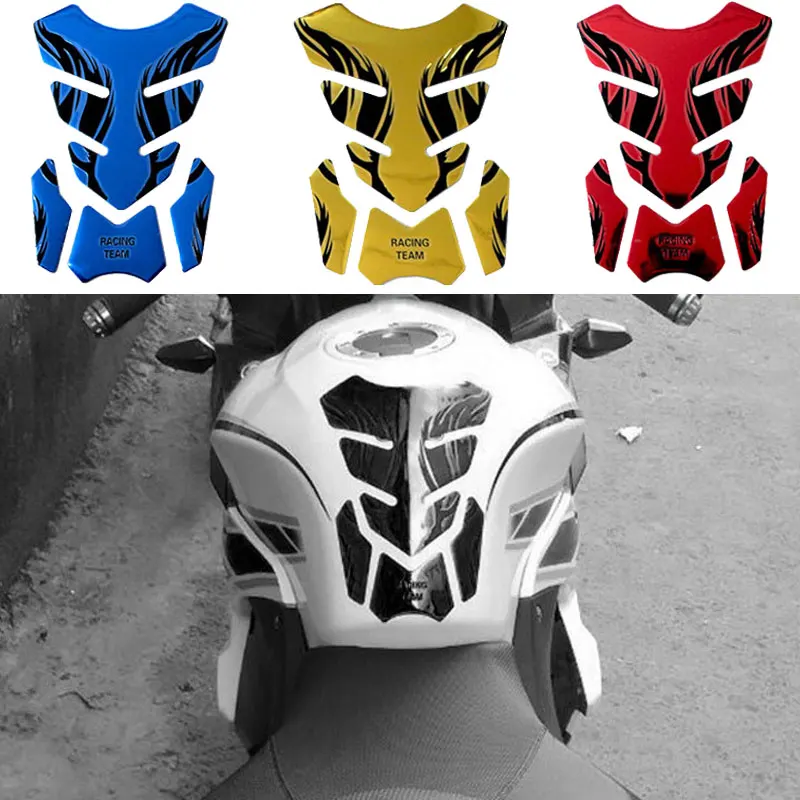 Motorcycle Car 3D Fuel Oil Tank Decal Moto Fishbone Tank Pad Stickers Oil Gas Protector Cover Sticker Motorcycle Accessories