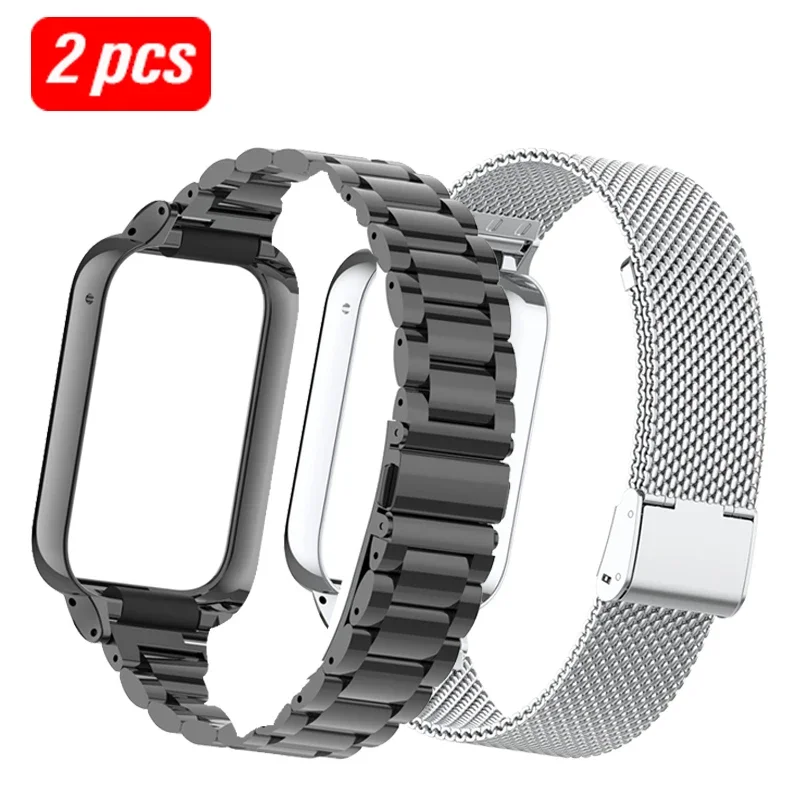 Correa de Metal para Xiaomi Mi Band 7 pro, pulsera para Xiaomi Mi band 7 pro, correa de reloj, funda protectora de Metal de acero inoxidable