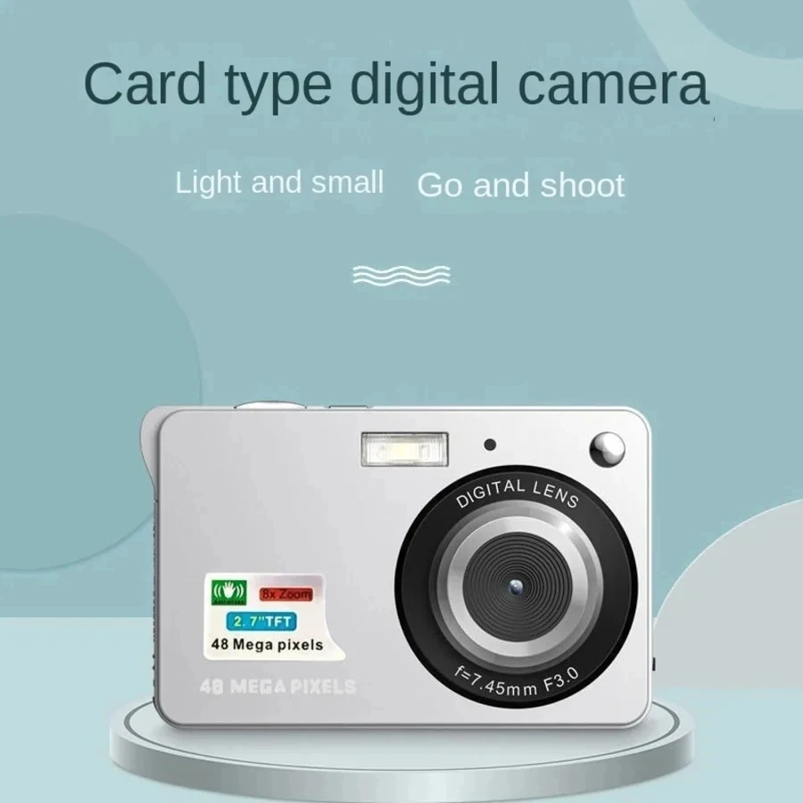 Kid Digital Camera Rechargeable Outdoor 48MP Anti-Shake Instant Child Cameras 2.7in LCD Screen Portable Children's Campus Camera