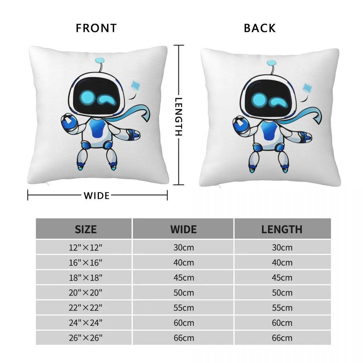 Astrobots Wink Pillow Cases Cushion Cover Creative Decorative Throw Pillow Case Cover for Sofa 18"x18" image 5