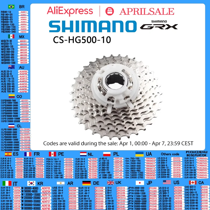 SHIMANO HG500 10-скоростная дорожная кассета, звездочка GRX 10-скоростная 12-28T 11-34T 11-32T 11-25T 10s GRX K7 для дорожного велосипеда SHIMANO HG500 10-скоростная дорожная кассета, звездочка GRX 10-скоростная 12-28T 11-34T 11-32T 11-25T 10s GRX K7 для дорожного велосипеда