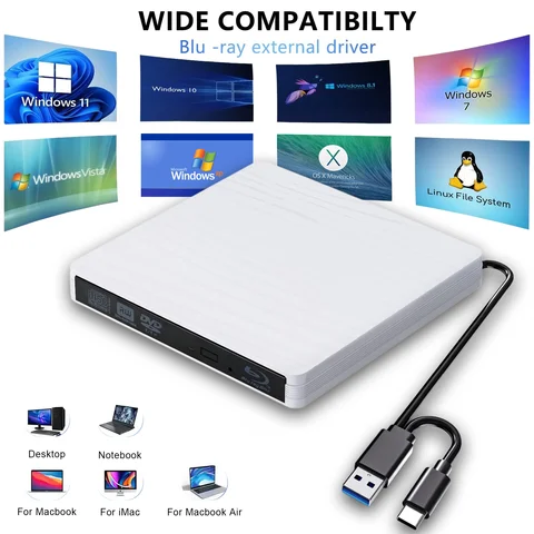 Внешний Blu-Ray 3D-плеер с USB 3.0 и Type-C — пример использования