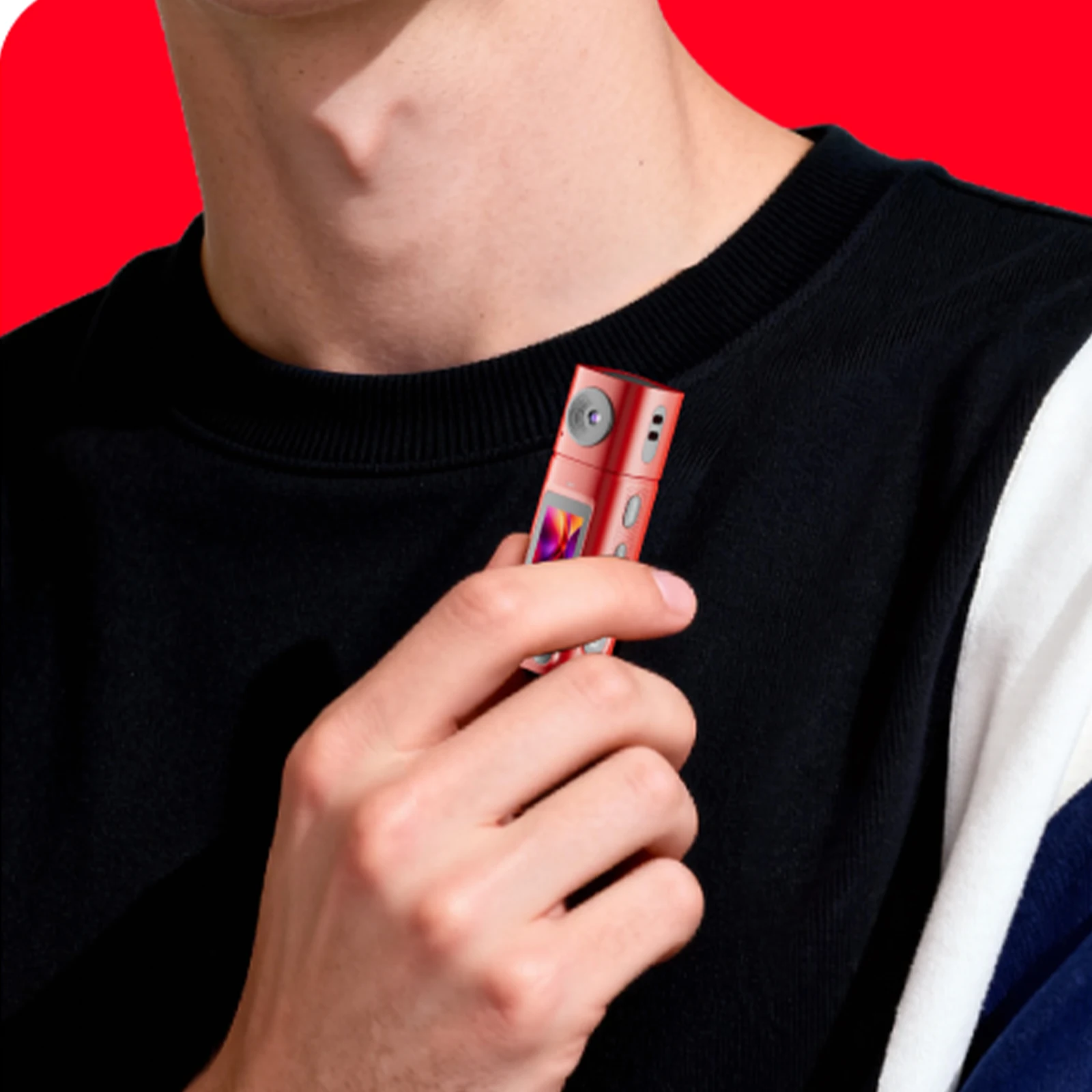 

Цифровая камера 1080P 2K с поворотным объективом на 230°, ретро-мини-экшн-камера, портативная компактная видеокамера для записи видеоблогов и фото на вечеринках