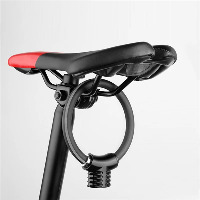 

B72A Bicycle Thick Alloy Steel Cable Lock Bicycle Ring Lock Anti-Theft Lock Portable Mini Security Lock Racket Locks Easy To Use