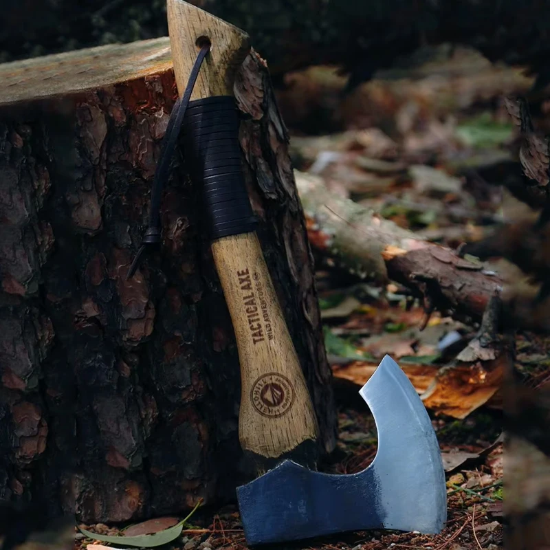 

Outdoor EDC Multifunctional Qinggang Wood Manganese Steel Viking Battle Axe Convenient Camping and Logging Multi-purpose Tool