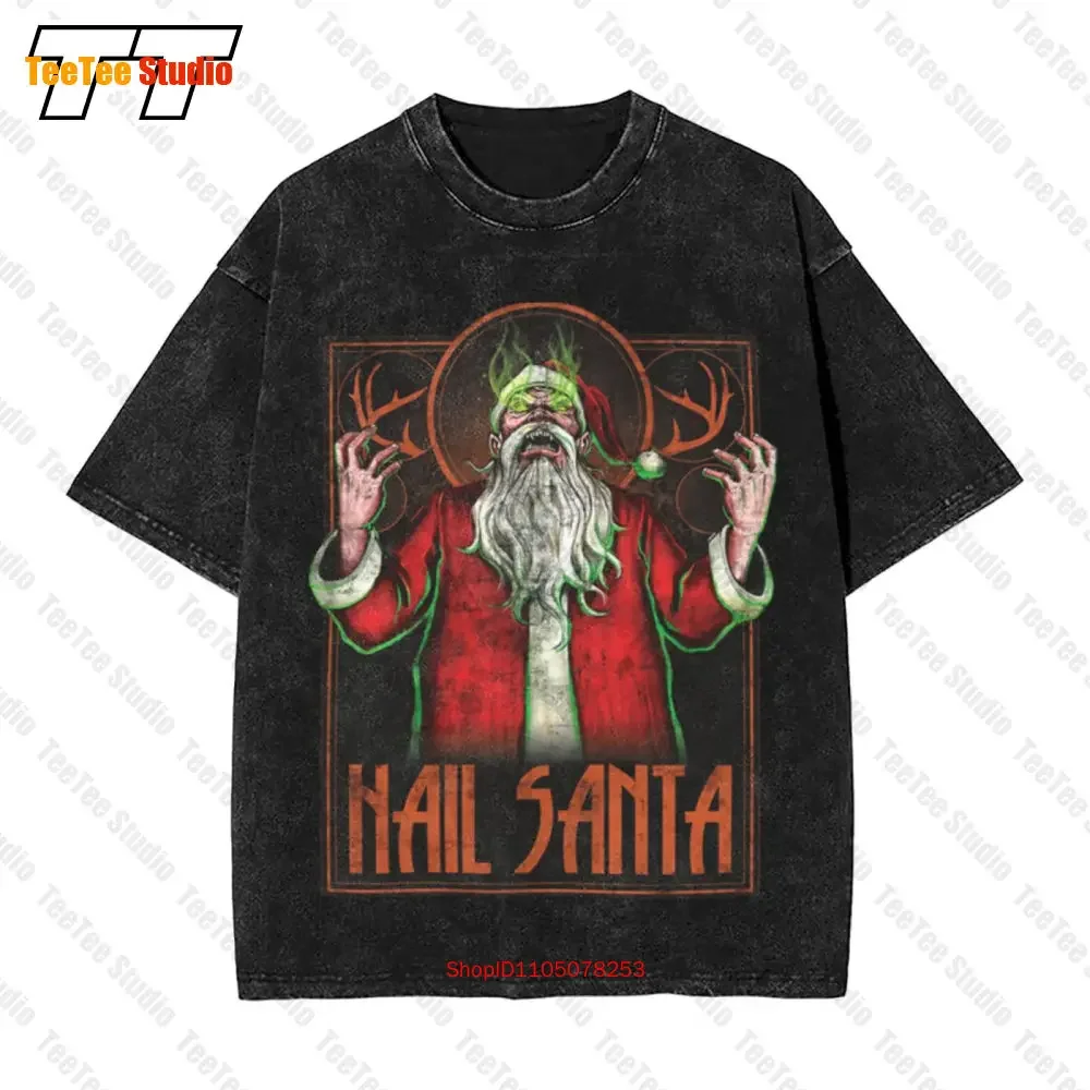 Hail Santa Christmas Vintage Oversized T-Shirt 6KJM