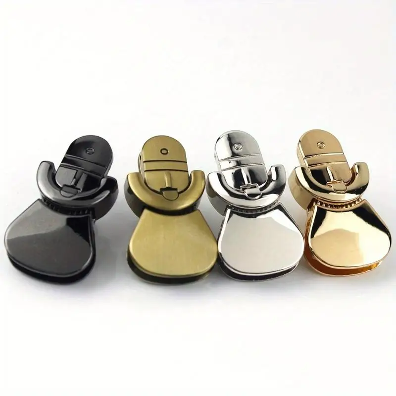 2Pcs/Lot Metal Bag Tongue Lock Clasp Push Lock Closure Catch Buckles Leather Craft Women Bag Purse Handbag Accessories