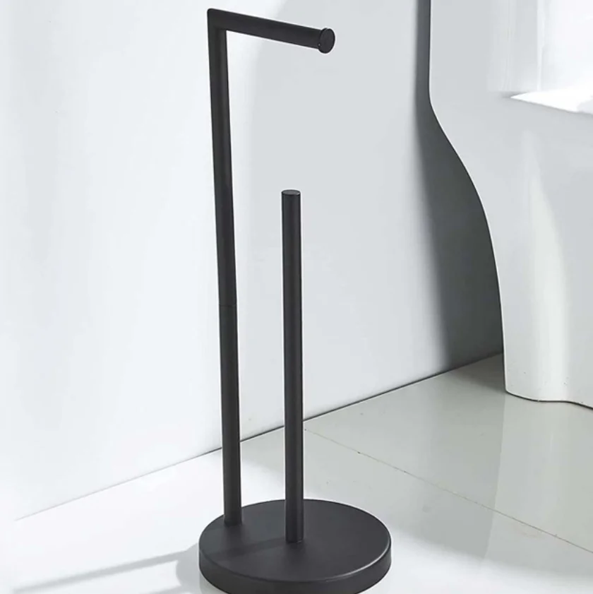 Floor stand  paper holder roll holder 304 stainless steel paper towel holder for bathroom, kitchen and living room