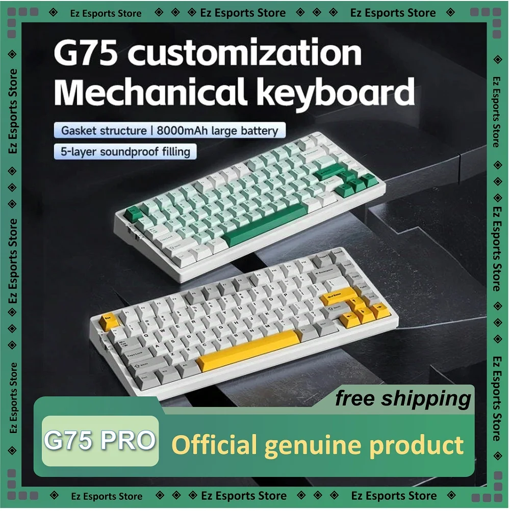 

MCHOSE G75 Pro mechanical keyboard 75% layout, hot-swappable switches, RGB backlight, 8000mAh