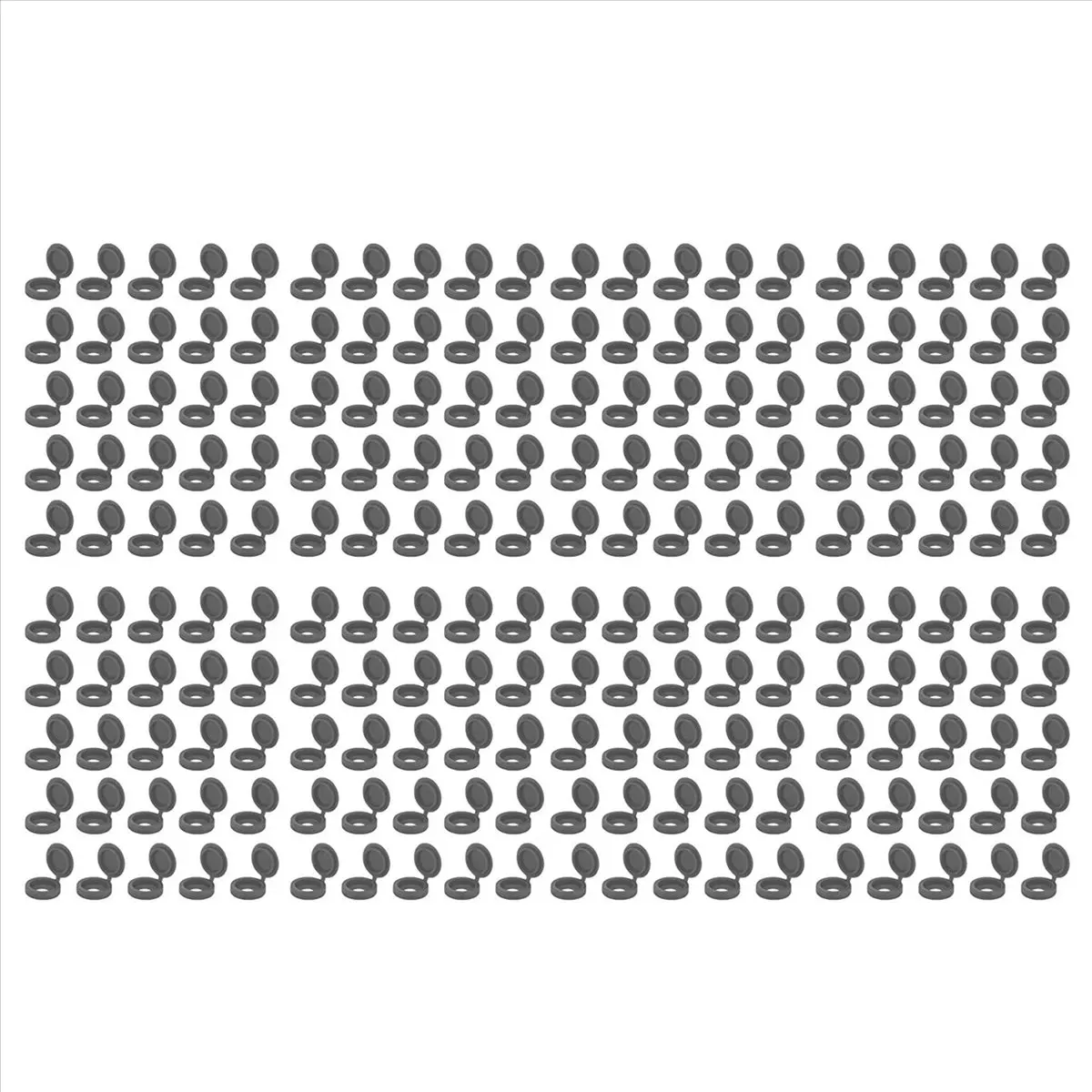 ABNQ 200 Pcs Cap Plastic Hinged Head Covers Cover Caps Replacement Decorative Covers (Grey)