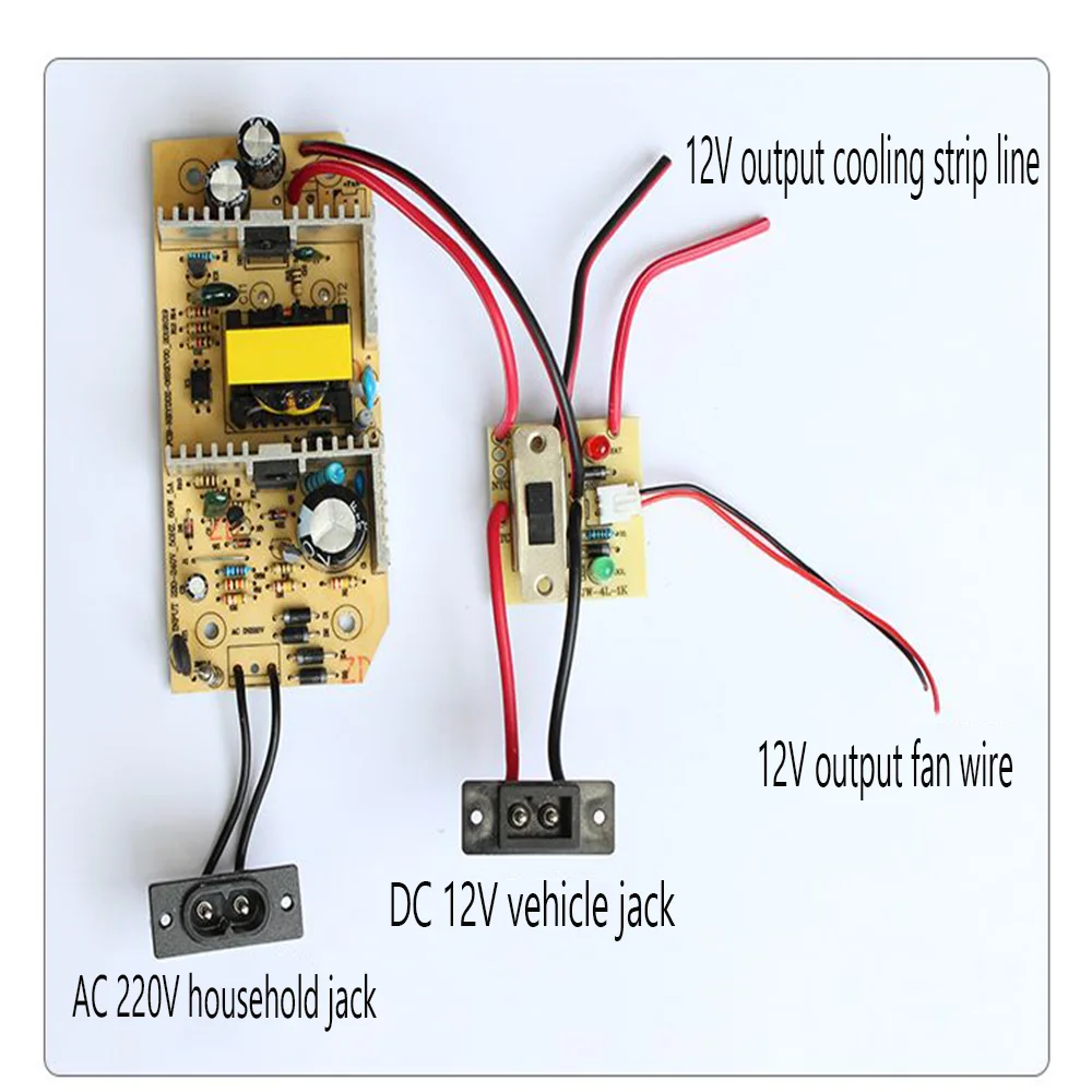 Home and car dual purpose refrigerator 12V5A built-in power board module assembly Mini refrigerator dedicated circuit board 60W