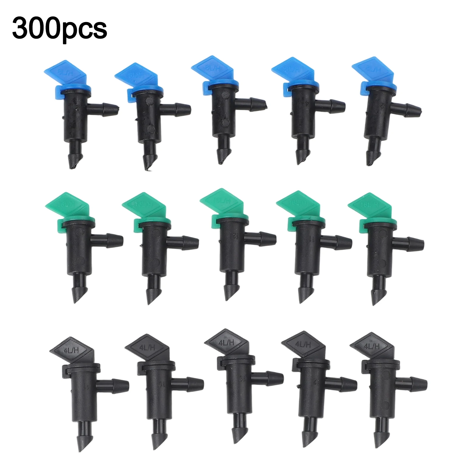60 or 300 Pack Drip Emitters for Efficient Garden Irrigation with PE Material and Barbed Connection for PE Pipe Systems