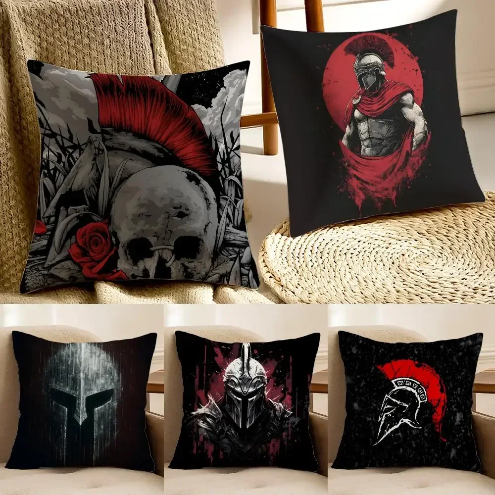Majestic Ancient Theme S-Sparta Cushion Cover Faux fur decorative Dark academia style Cat scratching post Rustic pillow cover